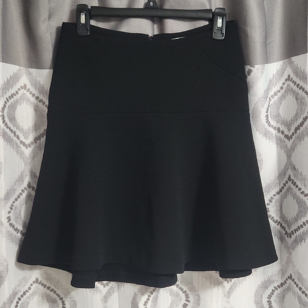 Diane Von Furstenberg Black Flounce Mini Skirt